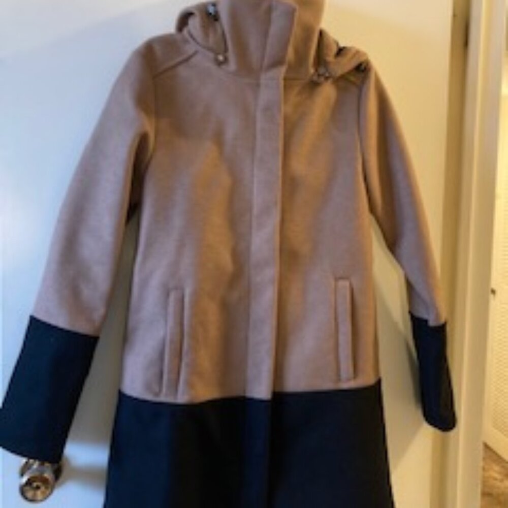 Brand New Mia Melon Kendra Waterproof Women's Wool Coat - XS Camel/Black